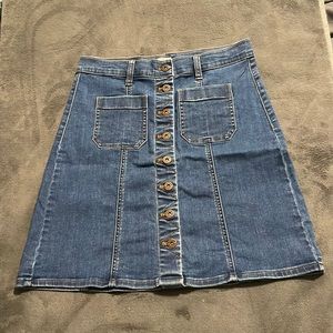J. Crew Button up Jean Skirt